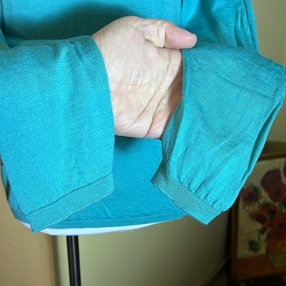 MAX MARA Spilata Size Large Turquoise Green Turtleneck 100% Pure New Wool  $458 - Picture 10 of 15